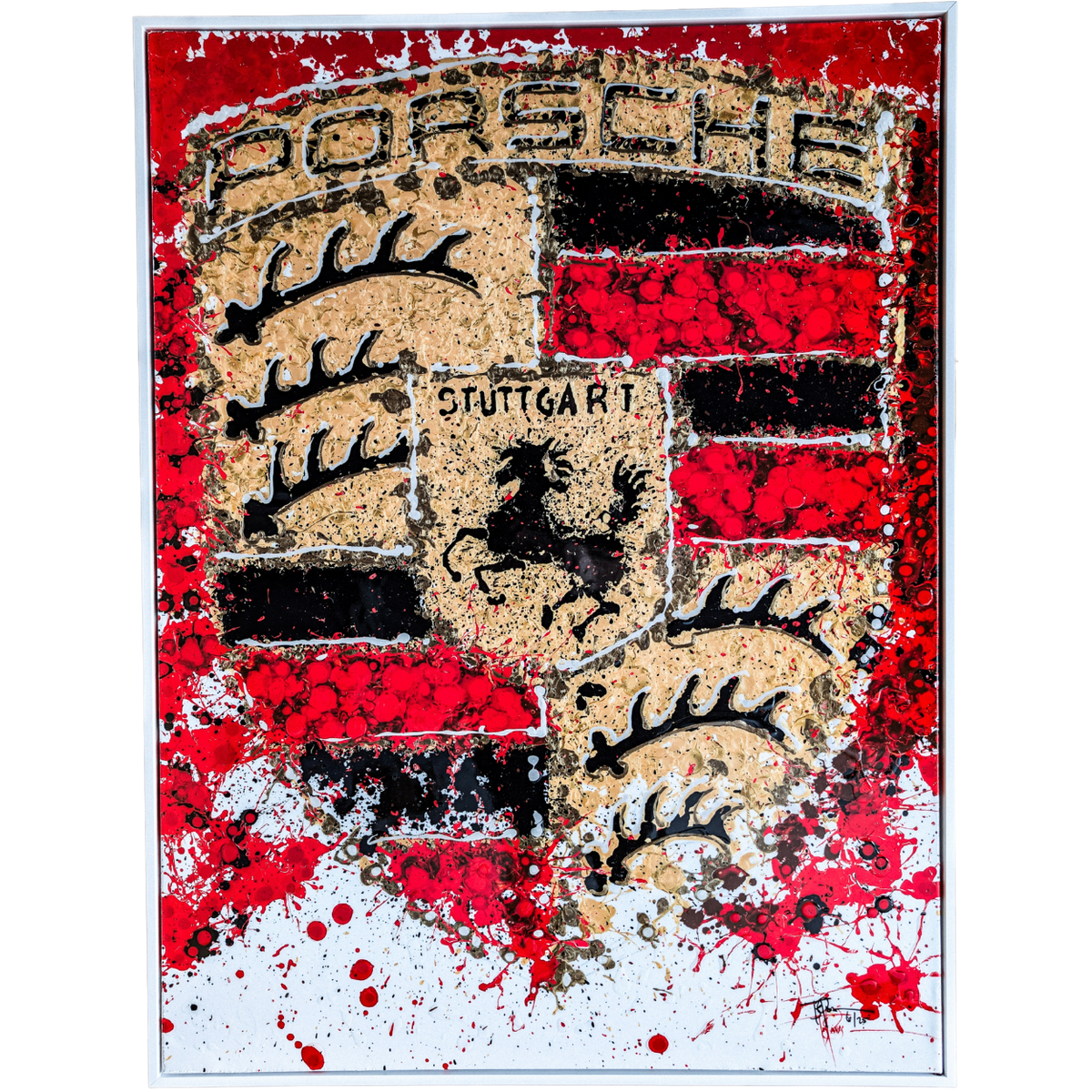 Porsche Wall Art By Timothy Raines (Red)