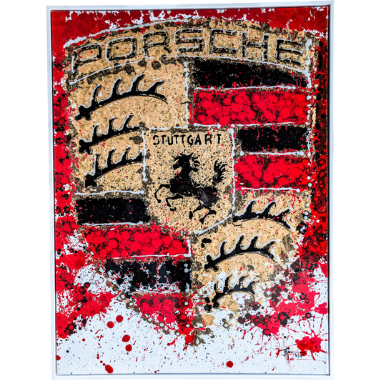 Porsche Wall Art By Timothy Raines (Red)